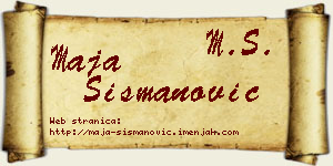Maja Šišmanović vizit kartica